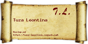 Tuza Leontina névjegykártya